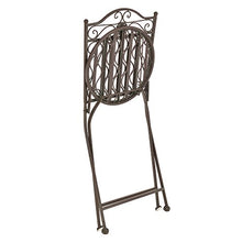 [en.casa] Set da Bistrot Composto di 1 Tavolo Rotondo e 2 Sedie con Elementi Decorativi Set Mobili Pieghevoli da Giardino/Balcone/Pub/Bar - Verde