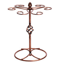 Portabicchieri da vino, classico, in metallo bronzo, con 6 ganci, da tavolo indipendente, per la casa e il bar 220 x 290mm Come da immagine