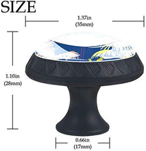 Palme tropicali Pomelli per Porta Set di 4 Pomelli per Mobili Manopole per Cassetti Cucina Armadio Vetro