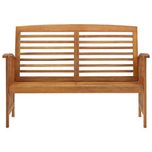 FAMIROSA Panchina da Giardino 119 cm in Legno Massello d'Acacia-0259