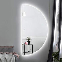 YXW Specchio Decorativo con Illuminazione a LED, Specchio Trucco per Bagno/Specchio a Figura Intera, Interruttore Sensore + Dimmerabile + Impermeabile, Luce Bianca/Calda, 50 × 100 cm