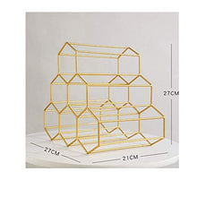 AniU Scaffale per Vino Portabottiglie Metallo per 6 Bottiglie Vino, design moderno Portabottiglie Autoportante, per bar, cantine, armadietti, dispensa