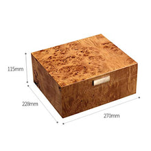 SMEJS Legno Cigar Box, Cigarette Box Mini Portatile Humidor Cigar Box Cigarette Legno Storage Case del Contenitore (Dimensione: 27x22.8x11.5cm)