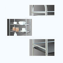 YIN YIN Carrello per Ripiani Cremagliera Multi Livello Cucina in Metallo 4 Strati cremagliera Bagno Grande Soggiorno 40X32X100 Argento Carrello a rulli (Size : 40X32X100CM)