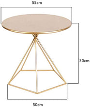 HXF- Tavolino Piccolo d'oro Tavolino Creativo Tavolo Facile da caffè Mini Round Table 55 * 50cm Durevole (Color : Schwarz)