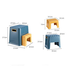 H-M-Shelf Sgabello da Bagno Impermeabile Antiscivolo Sgabello da Bagno Sgabello Cambio Sgabello Sgabello Domestico 27.3x32.2x27.5cm (Color : Blue)