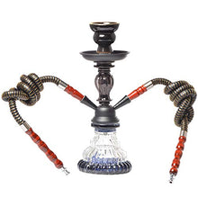 GSYH Creativo Shisha, 29CM Arabo Hookah Set Bar Doppia Fumo Tubo di Acqua per Il Partito Family Dining,Nero