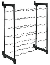 Metaltec Chianti Portabottiglie per 30 bottiglie di vino, rivestimento in Epotherm, black, metallo