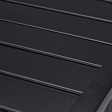 Relaxdays Tavolino Quadrato, per Giardino e Balcone, Rivestimento Antiruggine, Acciaio, LxP: 46x46 cm, Nero, 46x46x46 cm