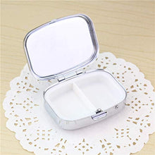 3 pezzi Scatola per Pillole Metallo, Feelairy Portapillole Tascabile 2 Scomparti con Specchio, Portapillole Settimanali da Viaggio per Vitamine e Medicinali Tablet per Uso Quotidiano