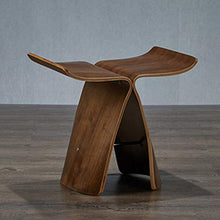 HHXD Sgabello in legno Qualità Noce/Piccoli Panca Farfalla Forma/Sgabello per il bagno per il Bagno Doccia Sauna/Come mostrato / 44×32×42 cm