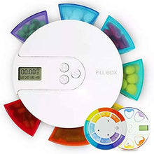 7 Giorni Arcobaleno Rotondo Scatola Della Pillola Allarme-fai Da Te Digitale Piccola Medicina Tascabile Organizer Timer Temporizzazione Portatile Uomo Anziano Che Prende Medicine Smart Timing Promemor