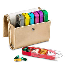 DOITOOL - Contenitore per pillole da viaggio, 28 scomparti per pillole settimanali, per medicine e medicine all'aperto, con borsa