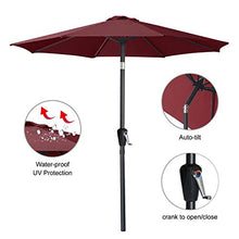 ABCCANOPY Ombrellone con pulsante per l’inclinazione, per il cortile, tavolo, mercato, giardino, terrazza e piscina, 8 stecche, oltre 13 colori, diametro: 19 cm / 22,9 cm / 25,4 cm