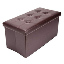 ASDFGHJKL Stoccaggio Sgabello, di Cuoio di Immagazzinaggio Panca Rettangolare con Mobili di Risparmio Coperchio-Space per Coperte, Scarpe
