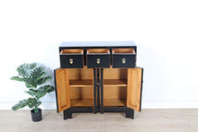 Yajutang cassettiera cinese profondità 25 cm orientale/asiatico stile nero