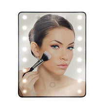 Specchio per Il Trucco, Specchio cosmetico a LED per specchietti da toeletta per Bagno con Specchio Portatile 1x ingrandito con Touch Screen a 22 * lampadine a LED