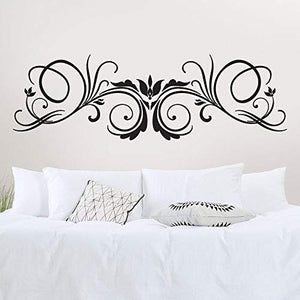 T-MK333 - Adesivi per testiera del letto, 44 x 140 cm, colore: Nero
