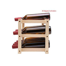 LILINSS Portabottiglie Vino Portabottiglie in Legno a Tre Strati 12 Bottiglie Portabottiglie Vino a casa espositore Porta Vino