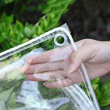 LSXIAO Telo Trasparente, PVC Spessore 0,3mm, Impermeabile, Resistente allo Strappo Rinforzo dei Bordi con Grommet per Deck, Portico, Baldacchino, Mobili da Giardino