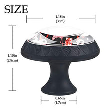 Set di 4 maniglie rotonde per armadio da cucina, credenza, cassettiera, cassettiera, con viti, per cucina, comò, armadietto, bagno, armadio, cappello di Natale rosa rosso con motivo fenicottero