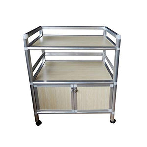 YIN YIN Carrello per Ripiani Carrello con Ripiani, in Lega di Alluminio con Anta con cassetto Multi-Strato portaoggetti Armadio da Pranzo Soggiorno Cucina Rack, 2 Colori 60X40X84.5CM Carrello a rulli