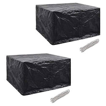 Lechnical Pratico Set di 2 Fodere per mobili da Giardino, Fodera per mobili da Giardino in polietilene Nero, Set 2 Pezzi 172 x 113 x 73 cm (Lunghezza x Larghezza x Altezza) -con 8 Fori