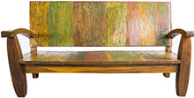 Guru-Shop Panca, Divano in Teak Riciclato - Modello 15, Marrone, 106x120x77 cm, Mobili da Seduta
