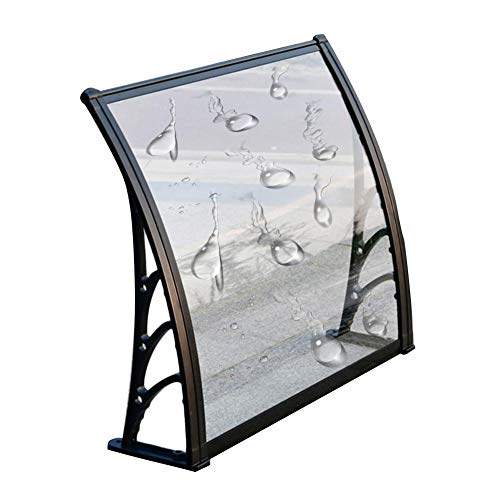 HHYK Tenda della Pioggia Porta Canopy Ingresso Porta canopys Traslucido PC Endurance Consiglio Antipioggia Smash-Proof Durable Anti-Aging (Color : Transparent, Size : 60X60CM)