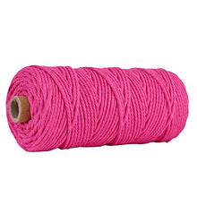 Macrame Corda 3mmx100m,Filato Macrame Cotone,Fatta a Mano Corda Macramé, Filato Macrame Naturale per DIY Maglieria Artigianale