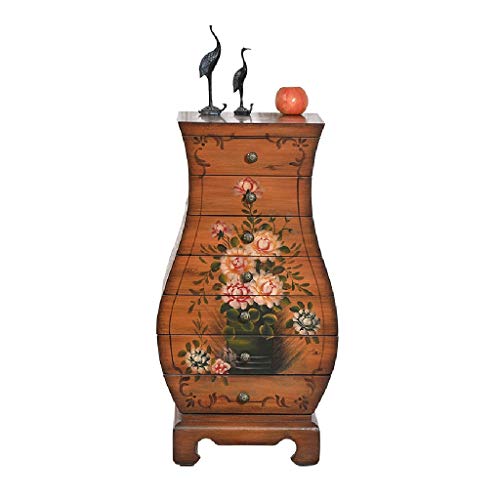 szy Cassettiere Cassettiera Cassettiera in Legno Massello Cassettiera Salotto Soggiorno Camera da Letto Cabinet Semplice Cassettiera Dipinta Semplice (Color : Brown, Size : 85 * 36.2 * 36.2cm)
