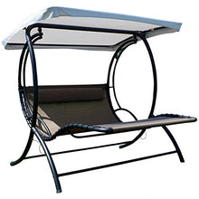 SAS AS-S Progettazione Dondolo Giardino Altalena Amaca ergonomicamente Curvo in Tessuto Sintetico transpirante con Cuscino e Tetto Modello: Naxos