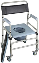 Sedia da Comodino per Doccia, Sedia A Rotelle Medica da Trasporto Impermeabile, Adatta per Anziani Disabili E Gravidanza A.
