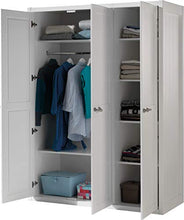 Destock - Armadio per bambini, laccato, 3 ante, colore: Bianco