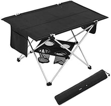 Tavolo da picnic all'aperto Tavolo da tavolo da campeggio portatile Tavolo pieghevole con tavolo in tessuto Oxford e borsa da trasporto con design tascabile netto, può contenere quattro bottiglie di b