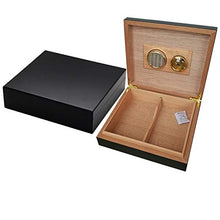 Umidificatori per Sigari, Legno di Cedro di Fascia Alta Piazza Cigar Humidor Cigar Box Portatile Clamshell Cigar Box di stoccaggio