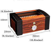 Accessori e umidificatori per sigari Cigar Cabinet A Doppio Strato Alto-Trasparente Piano Tetto Apribile Humidor Cedar Legno Vernice di Alta qualità in Legno Regalo Migliore