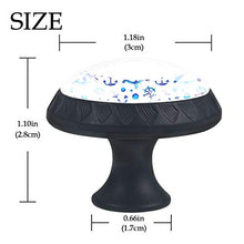 Set di 4 maniglie rotonde per armadio da cucina, credenza, cassettiera, cassettiera, con viti, per cucina, comò, armadietto, bagno, armadio, colore blu acquerello