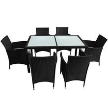 Festnight Set Mobili Set Tavolo e Sedie Poltrone Schienali da Pranzo da Giardino Balcone Patio per Esterno in Polirattan Marrone/Nero