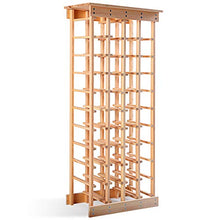 Goplus Scaffale Porta Vino per 44 Bottiglie, Portabottiglie in Legno 113x46,4x27,6 cm