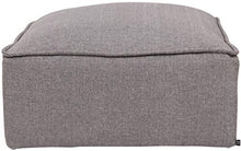 CLP Pouf Cuscino da Terra Nantes in Velluto O Stoffa I Puff Poggiapiedi Design Rettangolare con Piedini I Altezza 30 CM, Colore:Grigio, Materiale:Stoffa