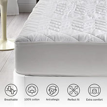 Pikolin Home - Proteggi/coprimaterasso imbottito in tessuto 100% cotone con trattamento anallergico e completamente traspirante