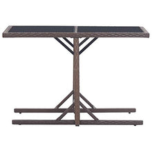 Festnight Tavolo da Giardino, Tavolo da Esterno Marrone, Tavolino da Giardino 110x53x72 cm