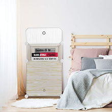 Wakauto Cassetto Comò Organizer Comodino in Plastica con 2 Cassetti Armadio Cassetti Alto Comò unità Stabile per Camera da Letto Ingresso Corridoio Vivaio