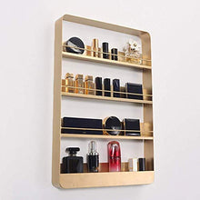 Semplicità Elegante Scaffale a Muro Scaffali Galleggianti Scaffale per Profumo Oro Bagno Negozio Di Chiodi Guardiail Multifunzionale per Ripostiglio, 4 Strati, HJJ, Metallico, 40x6x60cm