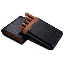 Pelle portasigari portatile Case Case Cigar Cinque pacchetto sigaro da viaggio in pelle portasigari Cigar Box idratante Confezione regalo lucidato a mano Exquisite spazzolato la struttura