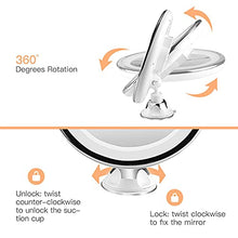 YQ&TL Specchio cosmetico a LED Specchio da Barba Ventosa LeggeroSpecchio da Bagno Ruotato 360 ° Adatto per Famiglia e Viaggi 10x