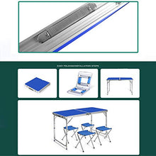 FOMT Tavolo Pieghevole con 4 Sedie Tavolo da Picnic Set di Sedie Tavolo da Picnic Regolabile in Altezza Portatile Tavolo da Pranzo per Interni Ed Esterni per Barbecue da Campeggio,ADD 4 Stool b