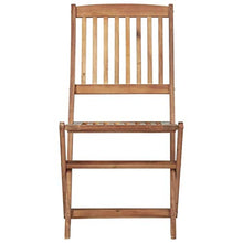 OUSEE Sedie da Giardino Pieghevoli 4 pz in Legno Massello d'Acacia
