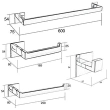 Melairy 4 Pezzi Portasciugamani Set di Accessori di Ferramenta di Bagno di Parete Porta Asciugamani Bagno,Porta Salviette,Porta Carta Igienica,Ganci SUS304 Acciaio Inossidabile Nero
